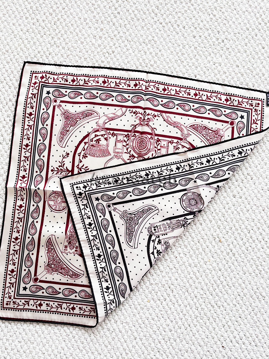 Luxury Bags Hong Kong - Double Faced Print Scarf Silk Twill