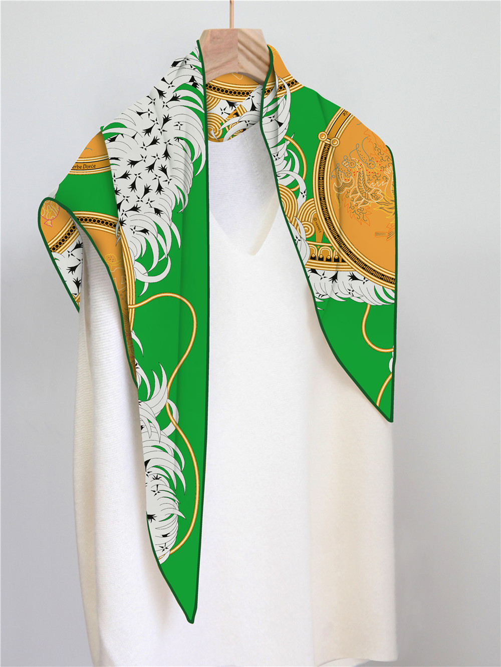 Luxury Bags Hong Kong - Silk Twill Scarf Triangle Shape Luxury