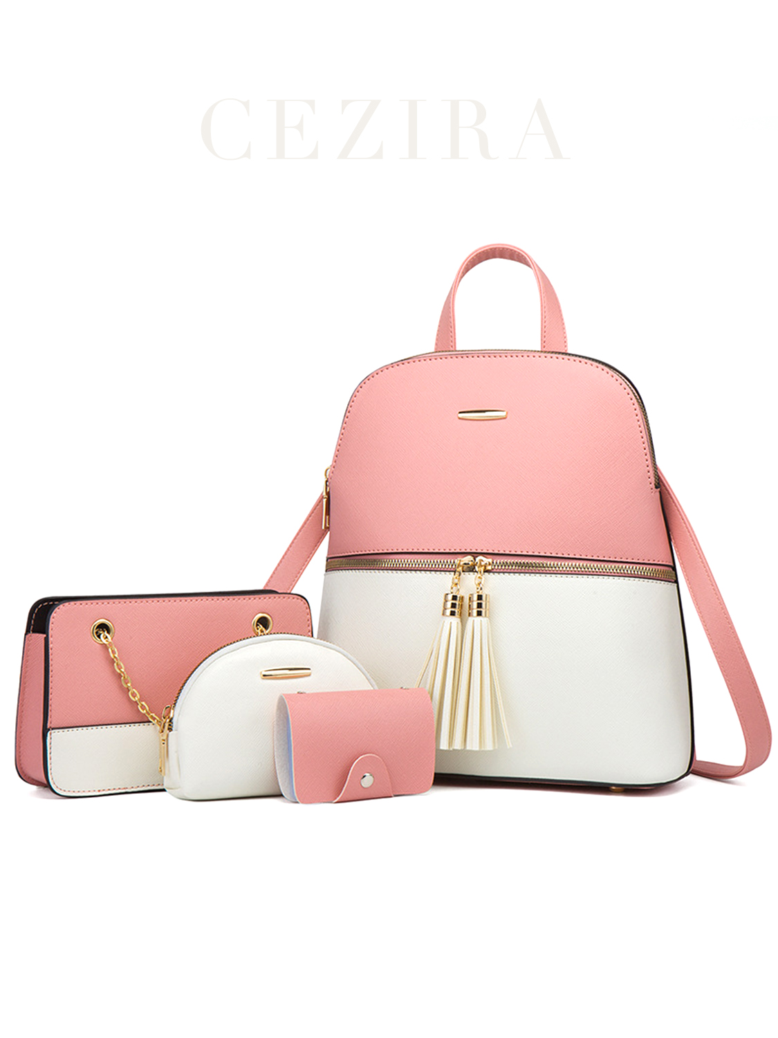 Luxury Bags With Zipper - 4 PCS Bags Set Women's Fashion
