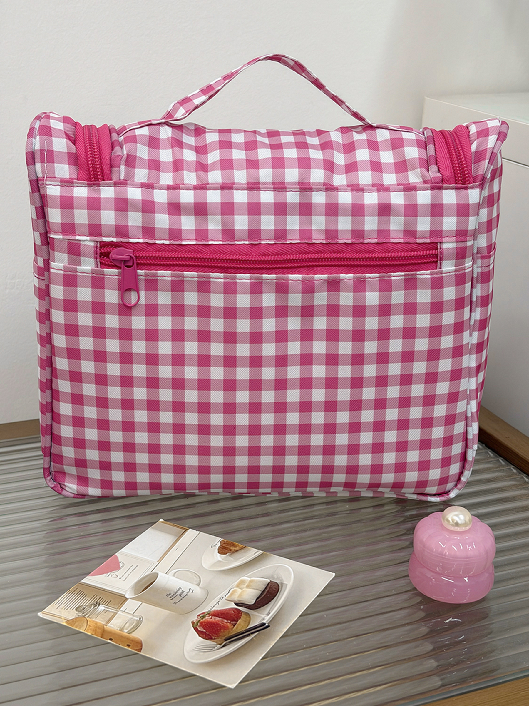 Airfriend Cute Grid Makeup Bag - đánh giá và giá Luxury Bags China Wholesale