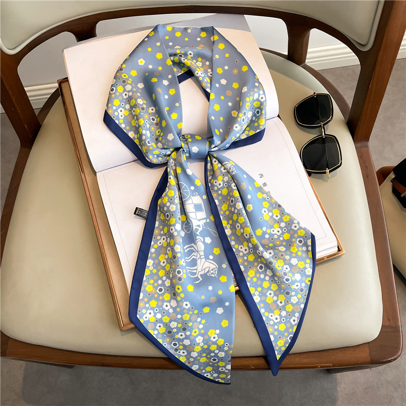 Fashion Print Long Silk Scarf  - đánh giá và giá Luxury Bags Duffle