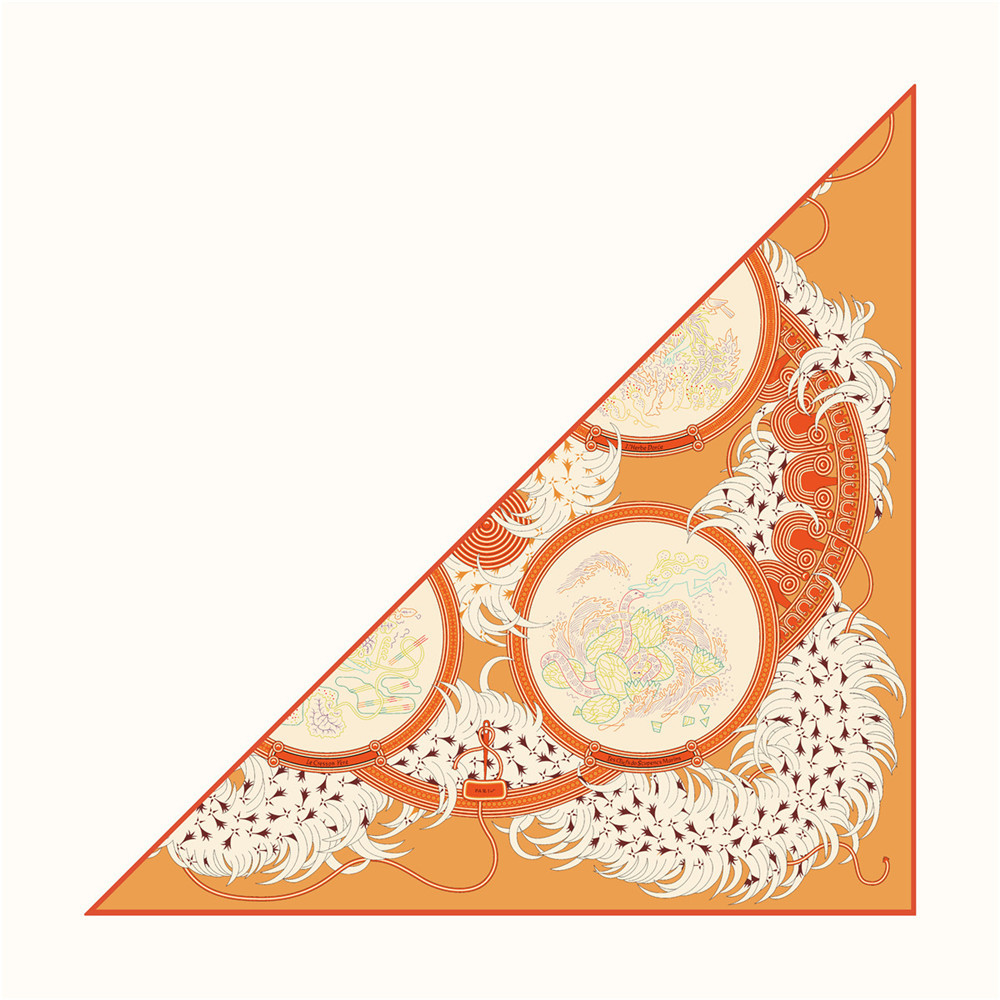 Silk Twill Scarf Triangle Shap - đánh giá và giá Luxury Bags Hong Kong