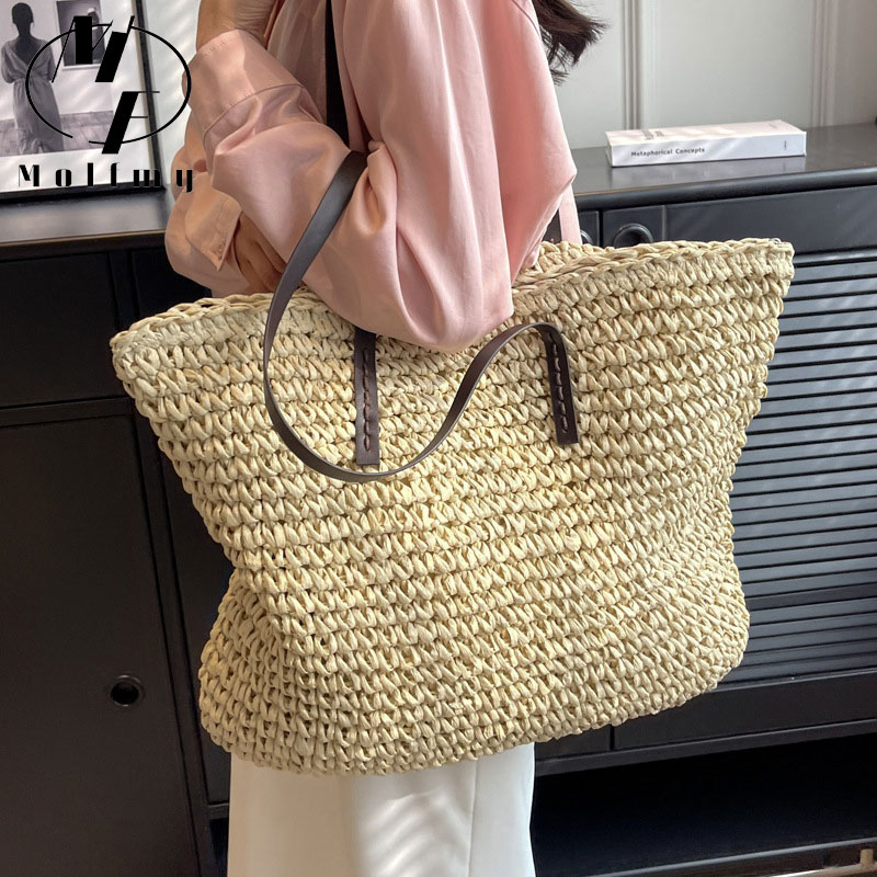 Straw Woven Tote Bags Casual L - đánh giá và giá Luxury Bags For Summer