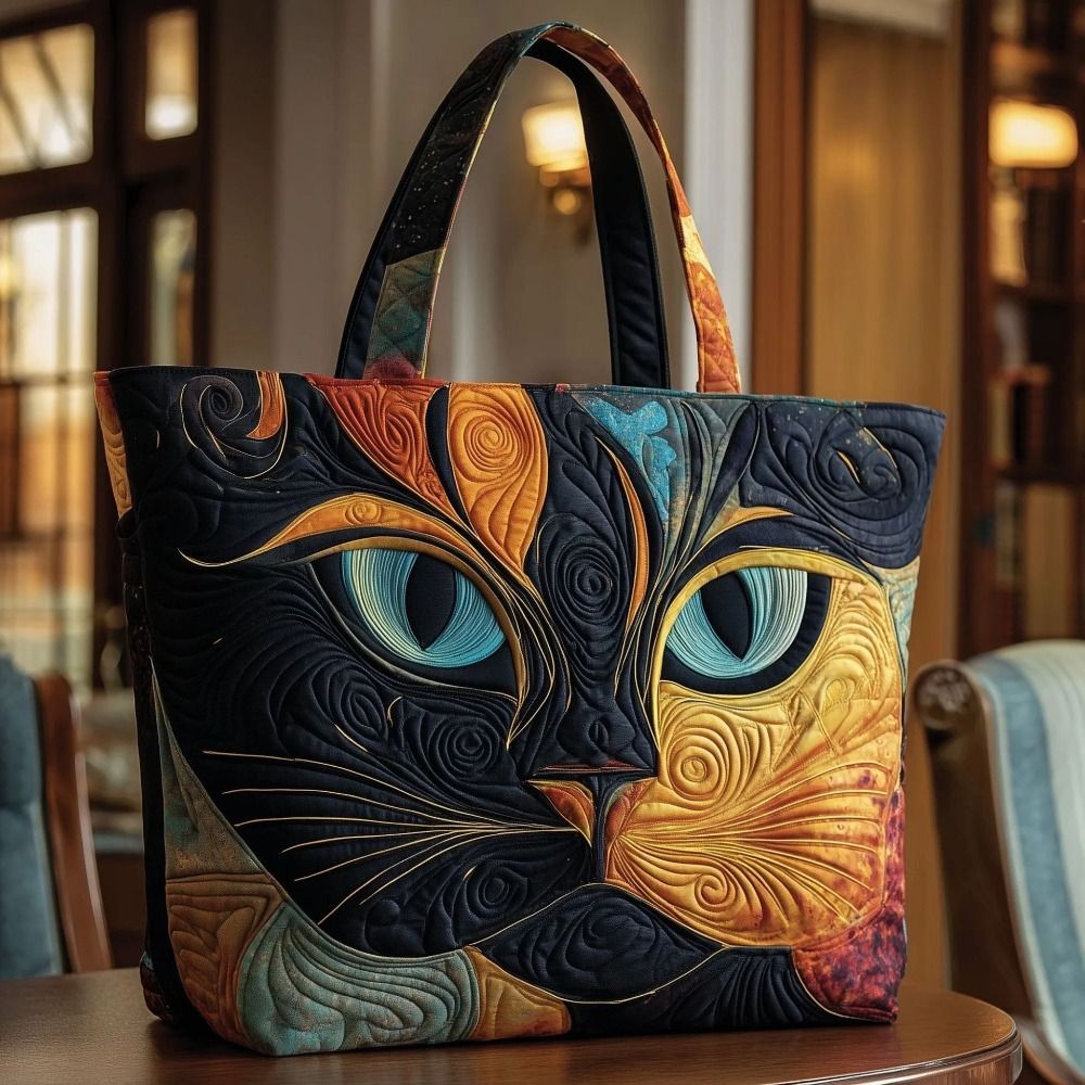 New Cat Pattern Quilted Tote B - đánh giá và giá Luxury Quilted Bags