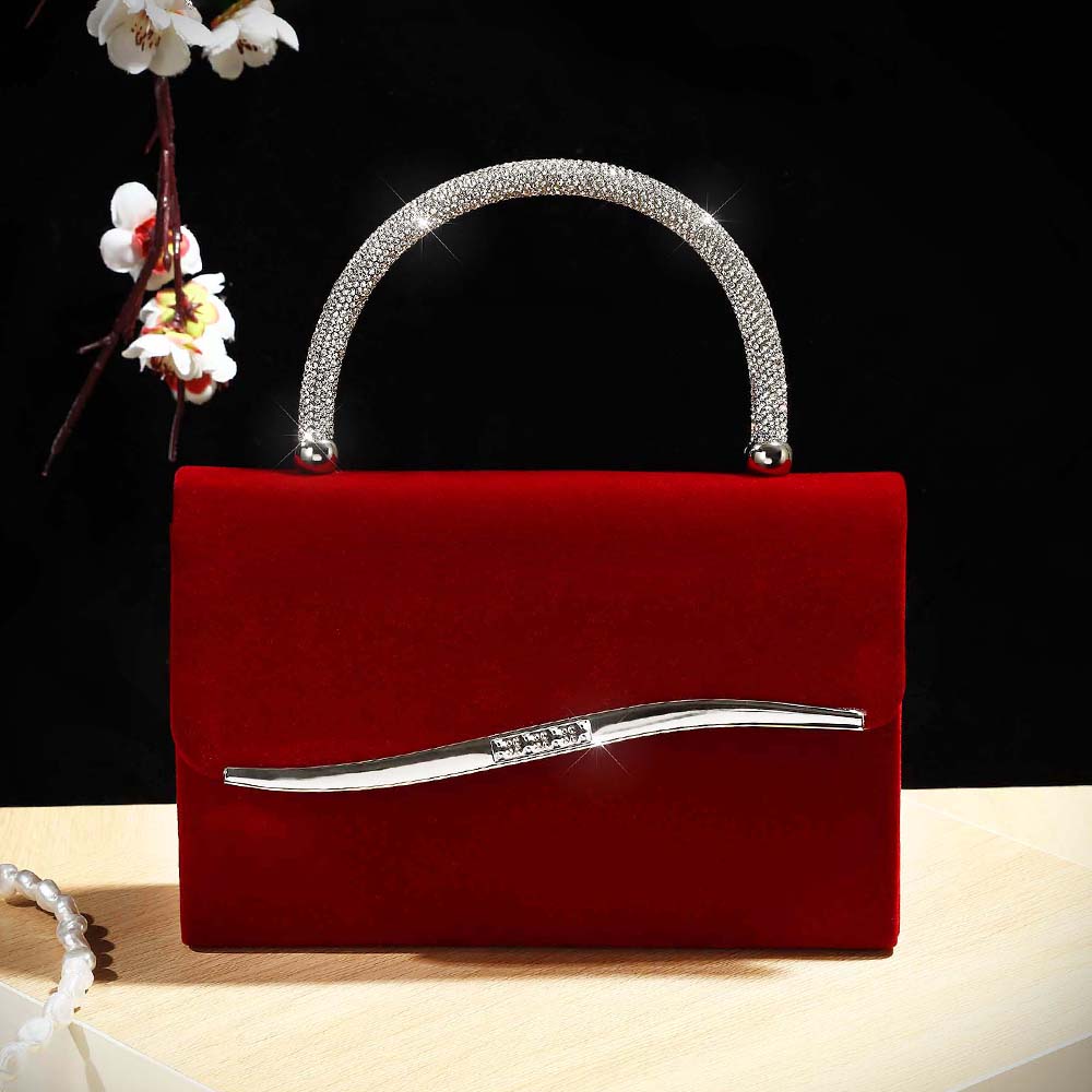 New wine red velvet diamond-en - đánh giá và giá Luxury Bags Outlet