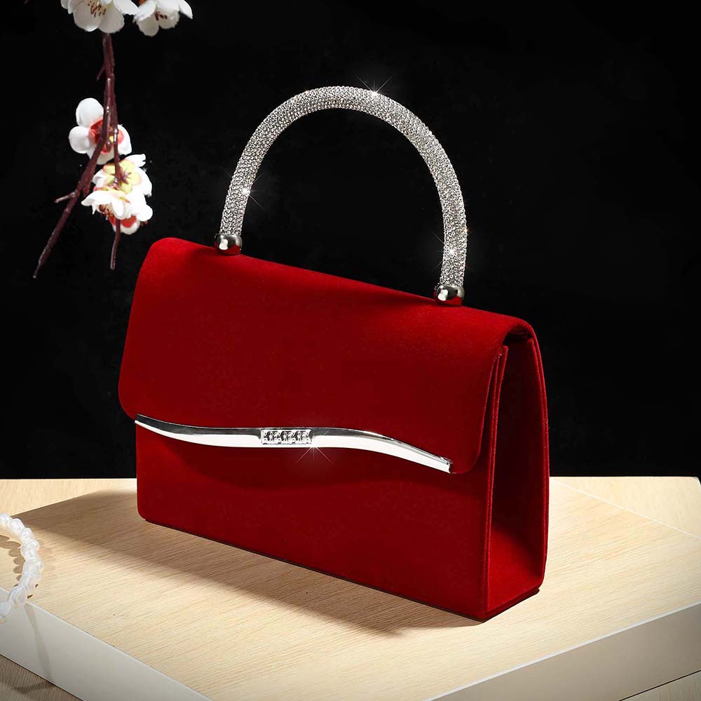 New wine red velvet diamond-en - đánh giá và giá Luxury Bags Outlet
