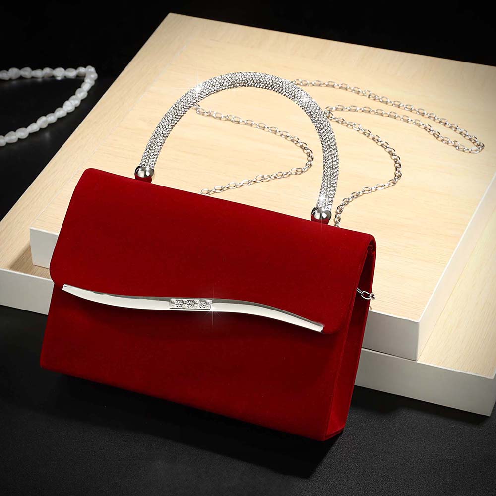 New wine red velvet diamond-en - đánh giá và giá Luxury Bags Outlet
