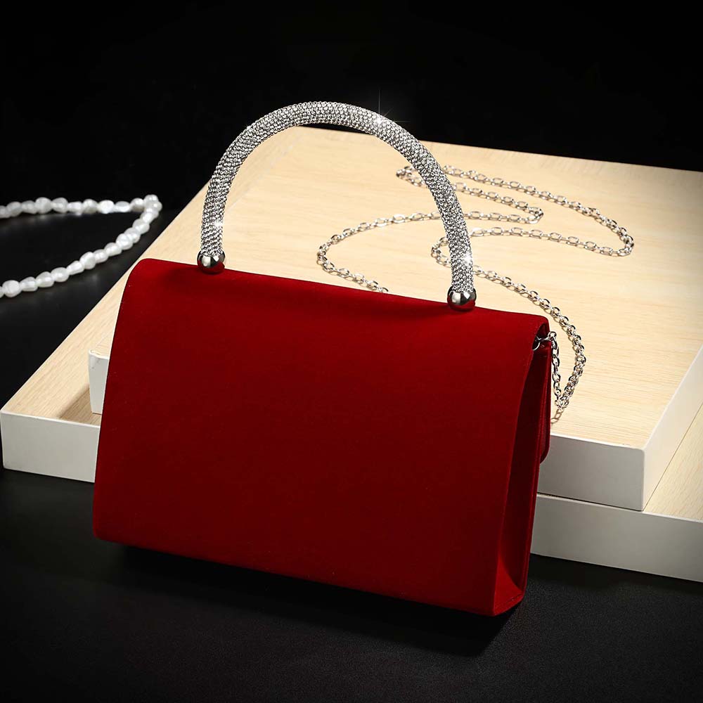New wine red velvet diamond-en - đánh giá và giá Luxury Bags Outlet