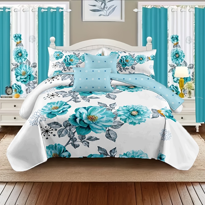 us2/3pcs Teal Floral Beding Co - đánh giá và giá Luxury Bags Pakistan