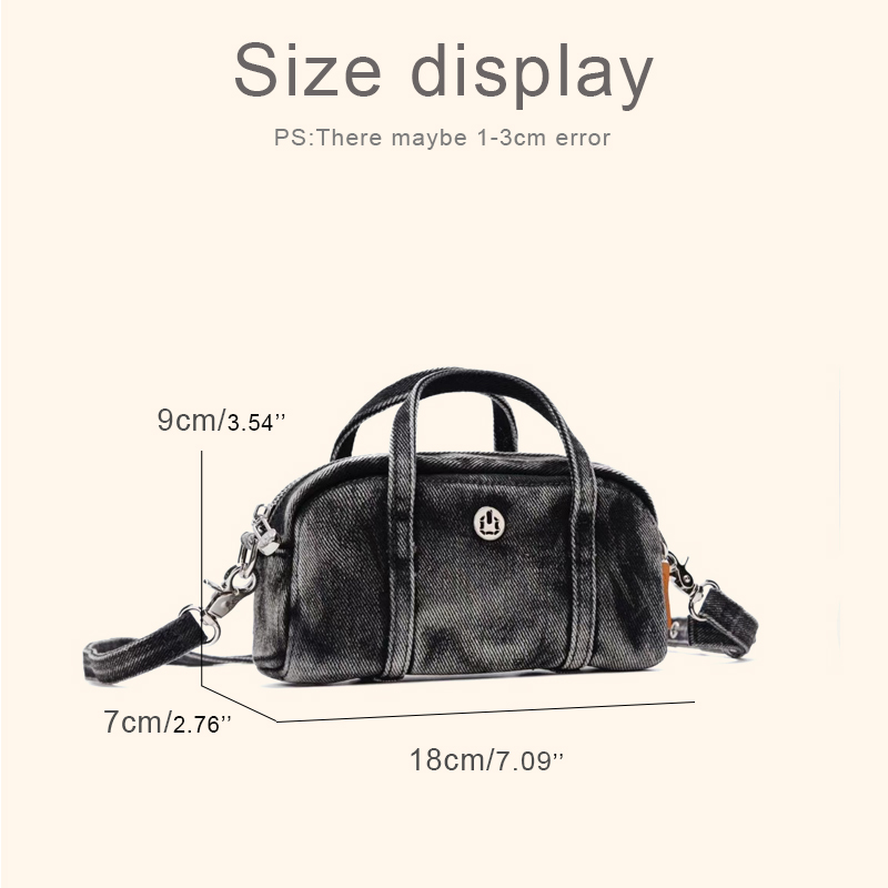 Korean Casual Mini Denim Box B - đánh giá và giá Luxury Bags With Zipper