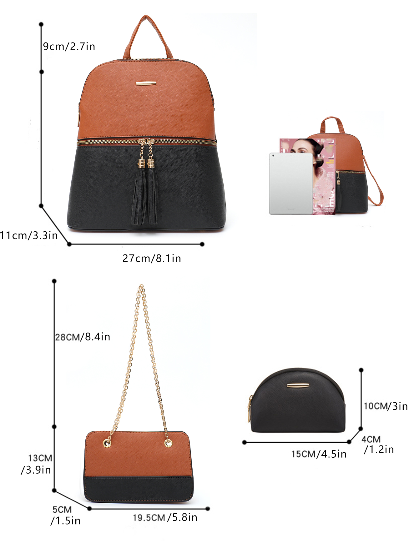 4 PCS Bags Set Women's Fashion - đánh giá và giá Luxury Bags With Zipper