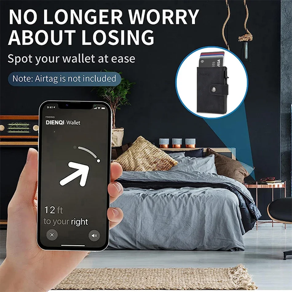 Rfid Leather Airtag Men Wallet - đánh giá và giá Luxury Bags Outlet
