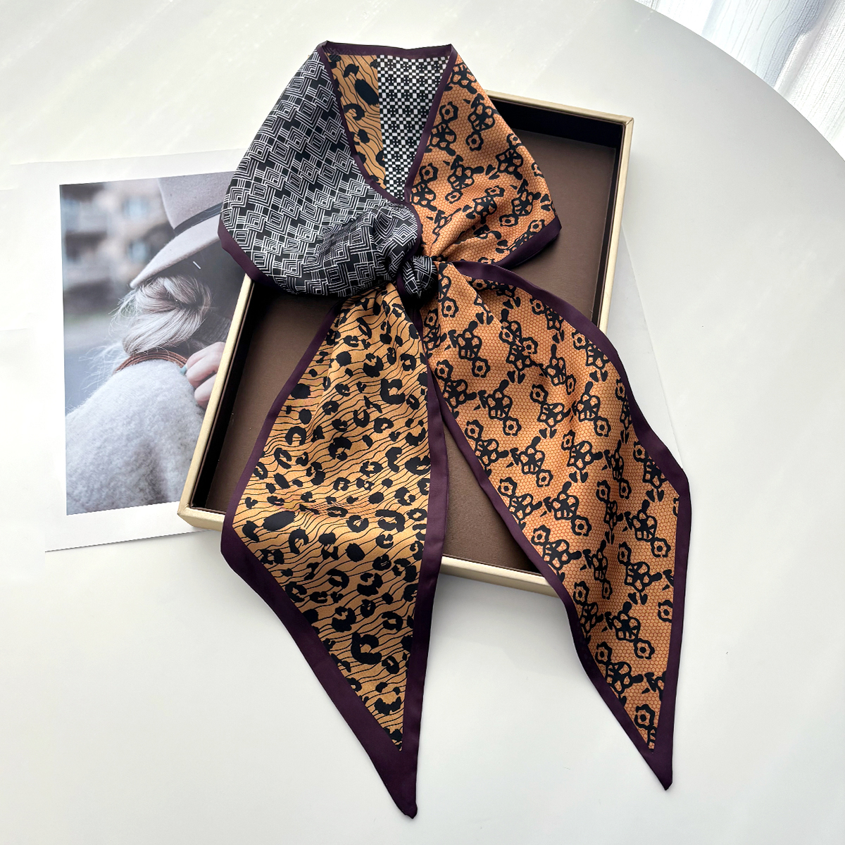 Leopard Printed Skinny Scarf F - đánh giá và giá Luxury Bags For Summer