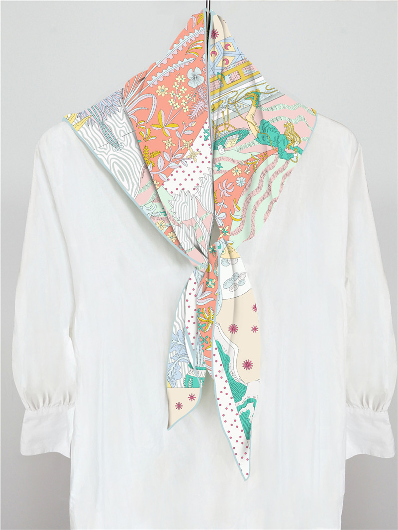 Silk Twill Scarf Triangle Shap - đánh giá và giá Luxury Bags Hong Kong
