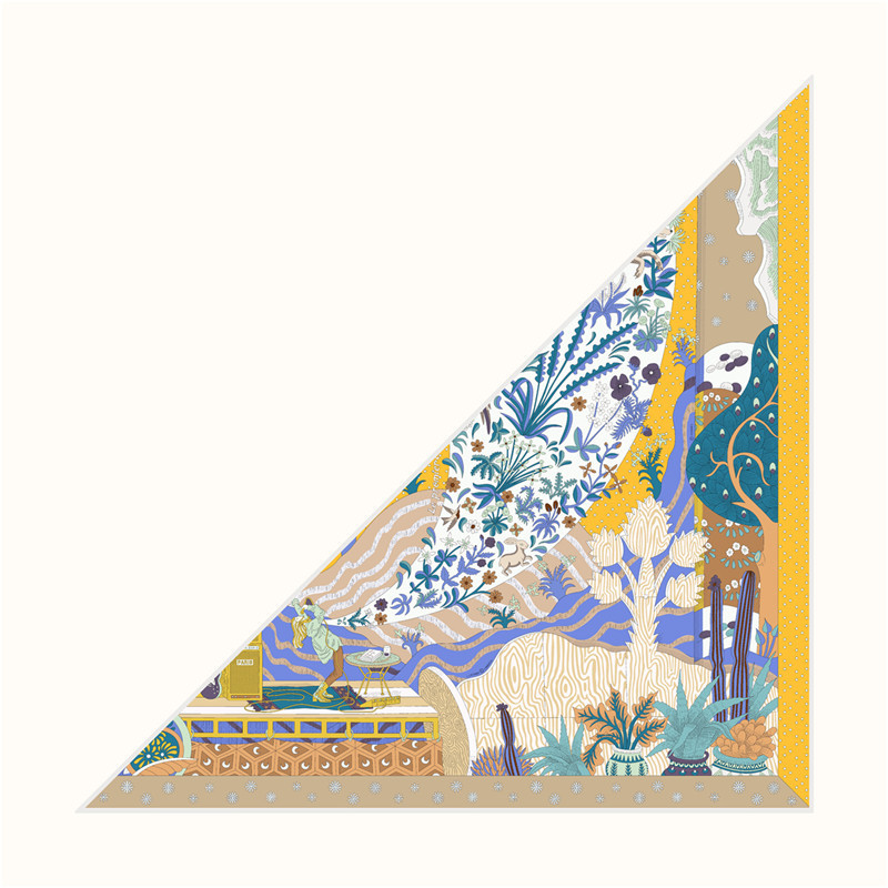 Silk Twill Scarf Triangle Shap - đánh giá và giá Luxury Bags Hong Kong