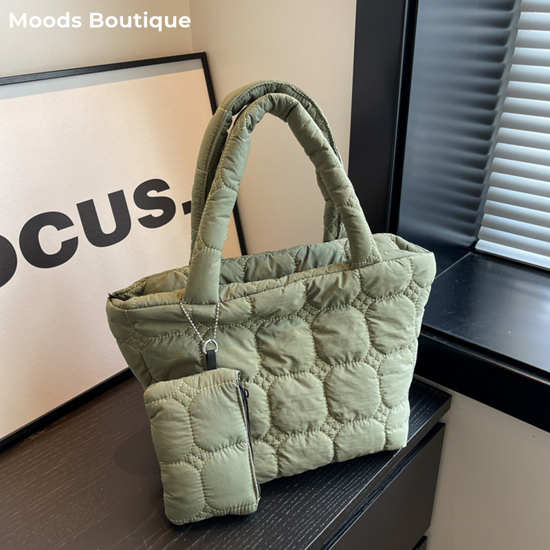 MOODS Padded Shoulder Bag Set  - đánh giá và giá Luxury Quilted Bags